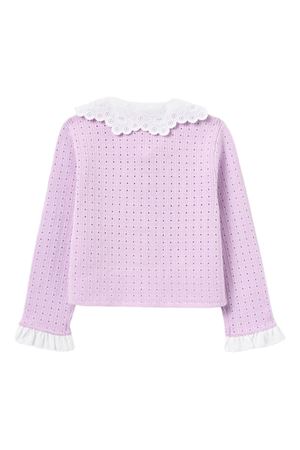 cardigan con occhielli rosa SELF-PORTRAIT KIDS | RS26724CAPINK